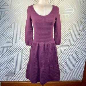 Boden Libby Textured Sweater Dress in Purple